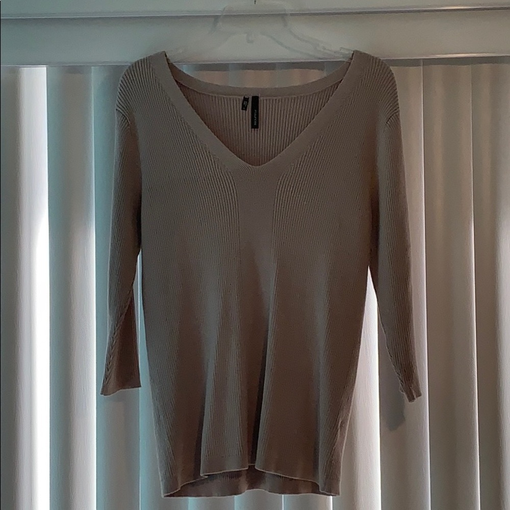 V-neck sweater blouse